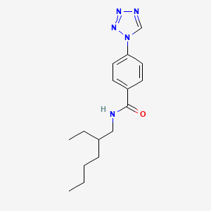 molecular formula C16H23N5O B11312179 N-(2-ethylhexyl)-4-(1H-tetrazol-1-yl)benzamide 