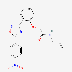 2-{2-[5-(4-nitrophenyl)-1,2,4-oxadiazol-3-yl]phenoxy}-N-(prop-2-en-1-yl)acetamide