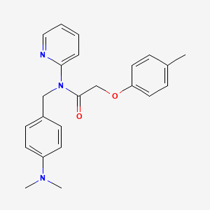 molecular formula C23H25N3O2 B11312195 N-[4-(dimethylamino)benzyl]-2-(4-methylphenoxy)-N-(pyridin-2-yl)acetamide 