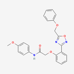 N-(4-methoxyphenyl)-2-{2-[5-(phenoxymethyl)-1,2,4-oxadiazol-3-yl]phenoxy}acetamide