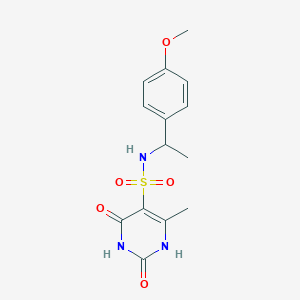 2-hydroxy-N-[1-(4-methoxyphenyl)ethyl]-4-methyl-6-oxo-1,6-dihydropyrimidine-5-sulfonamide