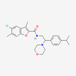 5-Chloro-3,6-dimethyl-N-[2-(morpholin-4-YL)-2-[4-(propan-2-YL)phenyl]ethyl]-1-benzofuran-2-carboxamide