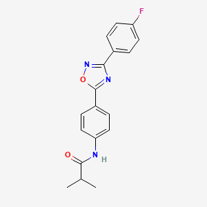 N-{4-[3-(4-fluorophenyl)-1,2,4-oxadiazol-5-yl]phenyl}-2-methylpropanamide