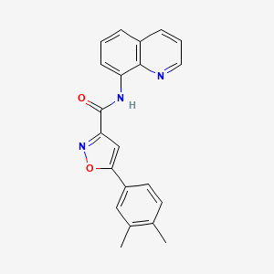 5-(3,4-dimethylphenyl)-N-(quinolin-8-yl)-1,2-oxazole-3-carboxamide