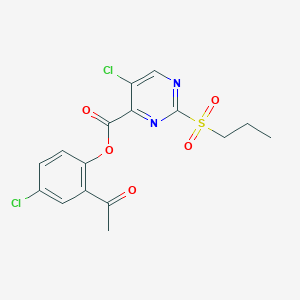 2-Acetyl-4-chlorophenyl 5-chloro-2-(propylsulfonyl)pyrimidine-4-carboxylate