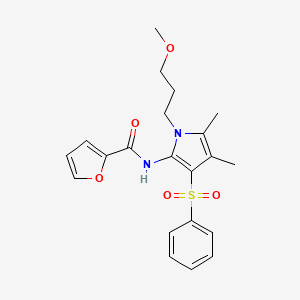 N-[1-(3-methoxypropyl)-4,5-dimethyl-3-(phenylsulfonyl)-1H-pyrrol-2-yl]furan-2-carboxamide