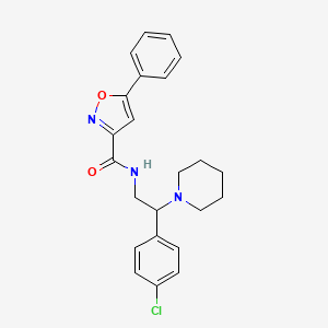 N-[2-(4-chlorophenyl)-2-(piperidin-1-yl)ethyl]-5-phenyl-1,2-oxazole-3-carboxamide