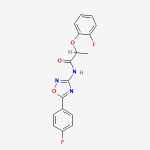 2-(2-fluorophenoxy)-N-[5-(4-fluorophenyl)-1,2,4-oxadiazol-3-yl]propanamide