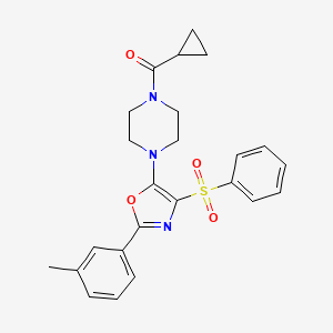 Cyclopropyl{4-[2-(3-methylphenyl)-4-(phenylsulfonyl)-1,3-oxazol-5-yl]piperazin-1-yl}methanone