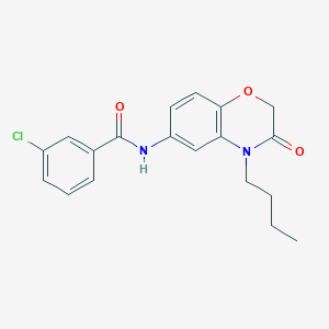 molecular formula C19H19ClN2O3 B11312313 N-(4-butyl-3-oxo-3,4-dihydro-2H-1,4-benzoxazin-6-yl)-3-chlorobenzamide 