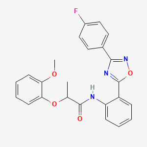 N-{2-[3-(4-fluorophenyl)-1,2,4-oxadiazol-5-yl]phenyl}-2-(2-methoxyphenoxy)propanamide