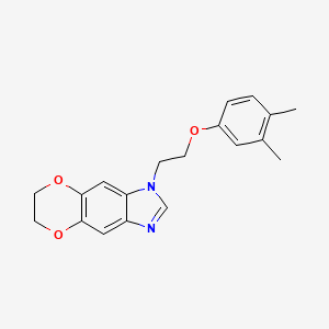 1-[2-(3,4-dimethylphenoxy)ethyl]-6,7-dihydro-1H-[1,4]dioxino[2,3-f]benzimidazole