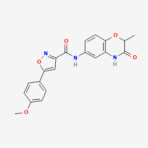 5-(4-methoxyphenyl)-N-(2-methyl-3-oxo-3,4-dihydro-2H-1,4-benzoxazin-6-yl)-1,2-oxazole-3-carboxamide