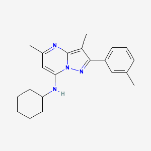 N-cyclohexyl-3,5-dimethyl-2-(3-methylphenyl)pyrazolo[1,5-a]pyrimidin-7-amine