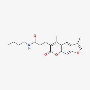 N-butyl-3-(3,5-dimethyl-7-oxo-7H-furo[3,2-g]chromen-6-yl)propanamide