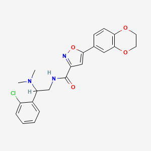 N-[2-(2-chlorophenyl)-2-(dimethylamino)ethyl]-5-(2,3-dihydro-1,4-benzodioxin-6-yl)-1,2-oxazole-3-carboxamide