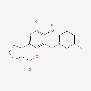 8-chloro-7-hydroxy-6-[(3-methylpiperidin-1-yl)methyl]-2,3-dihydrocyclopenta[c]chromen-4(1H)-one