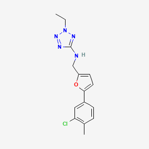 N-{[5-(3-chloro-4-methylphenyl)-2-furyl]methyl}-2-ethyl-2H-tetrazol-5-amine