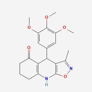 3-Methyl-4-(3,4,5-trimethoxyphenyl)-4,6,7,8-tetrahydro[1,2]oxazolo[5,4-b]quinolin-5-ol