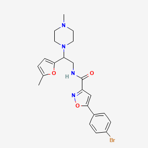 5-(4-bromophenyl)-N-[2-(5-methylfuran-2-yl)-2-(4-methylpiperazin-1-yl)ethyl]-1,2-oxazole-3-carboxamide