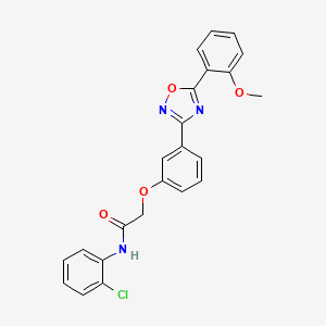 molecular formula C23H18ClN3O4 B11312500 N-(2-chlorophenyl)-2-{3-[5-(2-methoxyphenyl)-1,2,4-oxadiazol-3-yl]phenoxy}acetamide 