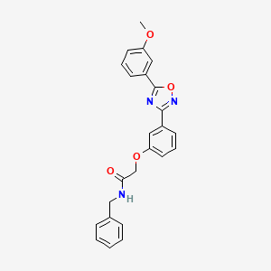 N-benzyl-2-{3-[5-(3-methoxyphenyl)-1,2,4-oxadiazol-3-yl]phenoxy}acetamide