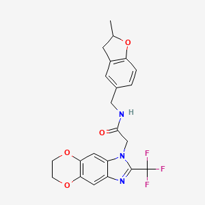 N-[(2-methyl-2,3-dihydro-1-benzofuran-5-yl)methyl]-2-[2-(trifluoromethyl)-6,7-dihydro-1H-[1,4]dioxino[2,3-f]benzimidazol-1-yl]acetamide