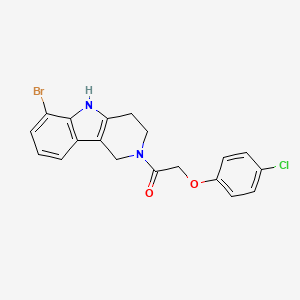 6-bromo-2-[(4-chlorophenoxy)acetyl]-2,3,4,5-tetrahydro-1H-pyrido[4,3-b]indole