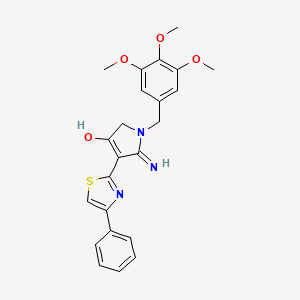 5-amino-4-(4-phenyl-1,3-thiazol-2-yl)-1-(3,4,5-trimethoxybenzyl)-1,2-dihydro-3H-pyrrol-3-one