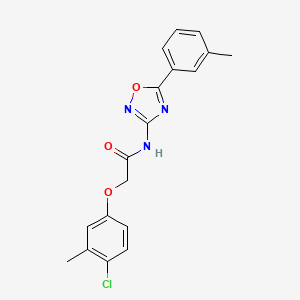 2-(4-chloro-3-methylphenoxy)-N-[5-(3-methylphenyl)-1,2,4-oxadiazol-3-yl]acetamide