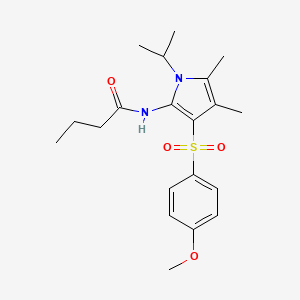 N-{3-[(4-methoxyphenyl)sulfonyl]-4,5-dimethyl-1-(propan-2-yl)-1H-pyrrol-2-yl}butanamide