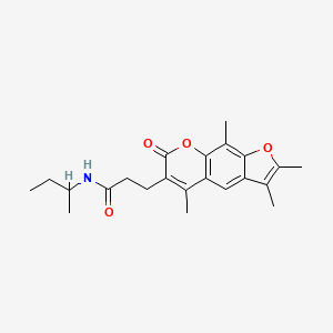 N-(Butan-2-YL)-3-{2,3,5,9-tetramethyl-7-oxo-7H-furo[3,2-G]chromen-6-YL}propanamide