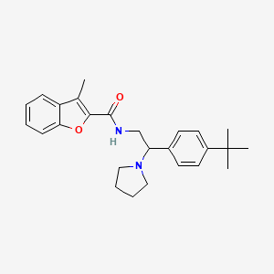 N-[2-(4-tert-butylphenyl)-2-(pyrrolidin-1-yl)ethyl]-3-methyl-1-benzofuran-2-carboxamide