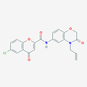 6-chloro-4-oxo-N-[3-oxo-4-(prop-2-en-1-yl)-3,4-dihydro-2H-1,4-benzoxazin-6-yl]-4H-chromene-2-carboxamide