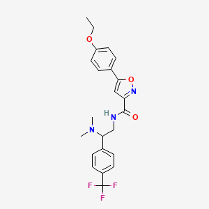 N-[2-(Dimethylamino)-2-[4-(trifluoromethyl)phenyl]ethyl]-5-(4-ethoxyphenyl)-1,2-oxazole-3-carboxamide