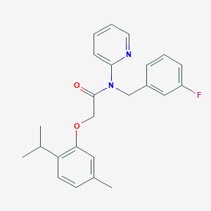 N-(3-fluorobenzyl)-2-[5-methyl-2-(propan-2-yl)phenoxy]-N-(pyridin-2-yl)acetamide