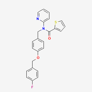 N-{4-[(4-fluorobenzyl)oxy]benzyl}-N-(pyridin-2-yl)thiophene-2-carboxamide