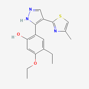 5-ethoxy-4-ethyl-2-[4-(4-methyl-1,3-thiazol-2-yl)-1H-pyrazol-3-yl]phenol