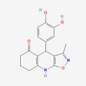 4-(5-Hydroxy-3-methyl-4,6,7,8-tetrahydro[1,2]oxazolo[5,4-b]quinolin-4-yl)benzene-1,2-diol