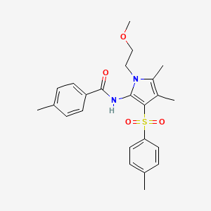 N-{1-(2-methoxyethyl)-4,5-dimethyl-3-[(4-methylphenyl)sulfonyl]-1H-pyrrol-2-yl}-4-methylbenzamide