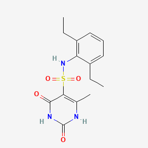 molecular formula C15H19N3O4S B11312650 N-(2,6-diethylphenyl)-2-hydroxy-4-methyl-6-oxo-1,6-dihydropyrimidine-5-sulfonamide 