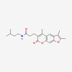 N-(3-methylbutyl)-3-(2,3,5-trimethyl-7-oxo-7H-furo[3,2-g]chromen-6-yl)propanamide