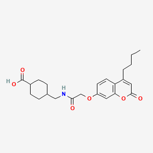 trans-4-[({[(4-butyl-2-oxo-2H-chromen-7-yl)oxy]acetyl}amino)methyl]cyclohexanecarboxylic acid