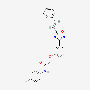 N-(4-methylphenyl)-2-(3-{5-[(E)-2-phenylethenyl]-1,2,4-oxadiazol-3-yl}phenoxy)acetamide