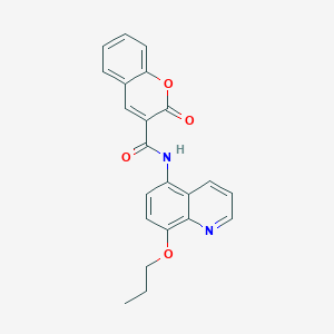 2-oxo-N-(8-propoxyquinolin-5-yl)-2H-chromene-3-carboxamide