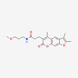 N-(3-methoxypropyl)-3-(2,3,5-trimethyl-7-oxo-7H-furo[3,2-g]chromen-6-yl)propanamide