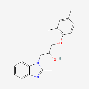 molecular formula C19H22N2O2 B11312749 1-(2,4-dimethylphenoxy)-3-(2-methyl-1H-benzimidazol-1-yl)propan-2-ol 