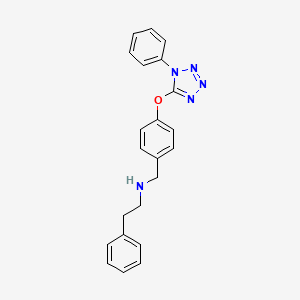 2-phenyl-N-{4-[(1-phenyl-1H-tetraazol-5-yl)oxy]benzyl}ethanamine