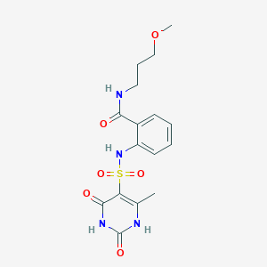 2-{[(2-hydroxy-4-methyl-6-oxo-1,6-dihydropyrimidin-5-yl)sulfonyl]amino}-N-(3-methoxypropyl)benzamide