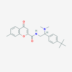 molecular formula C25H30N2O3 B11312789 N-[2-(4-tert-butylphenyl)-2-(dimethylamino)ethyl]-7-methyl-4-oxo-4H-chromene-2-carboxamide 